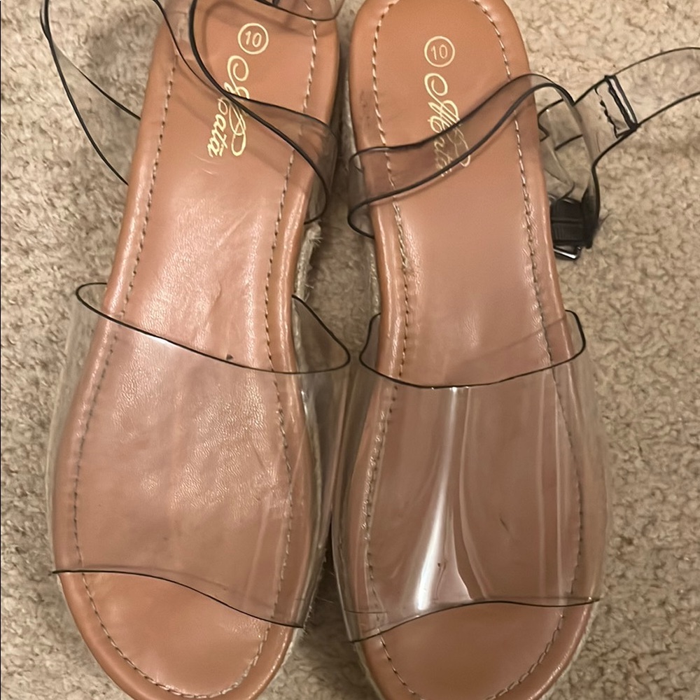 Clear Strap Sandals by Clarks